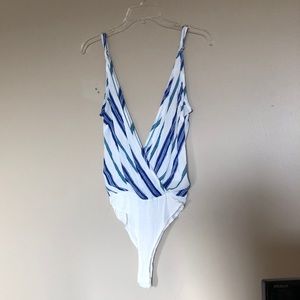 Charlotte Russe Stripped Bodysuit SMALL